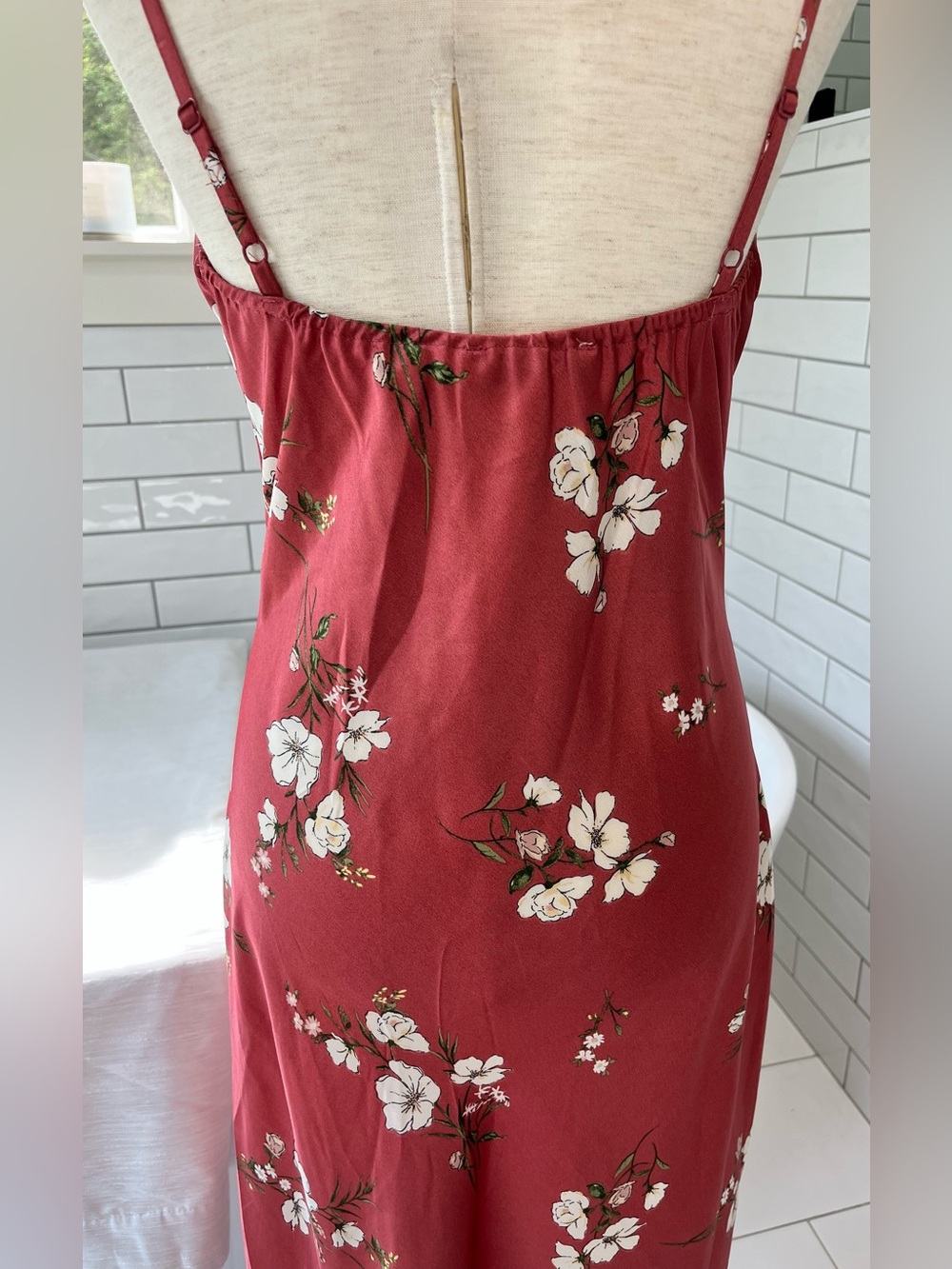 Inspired Hearts Dusty Rose Floral Slip Dress - Picture 4 of 12